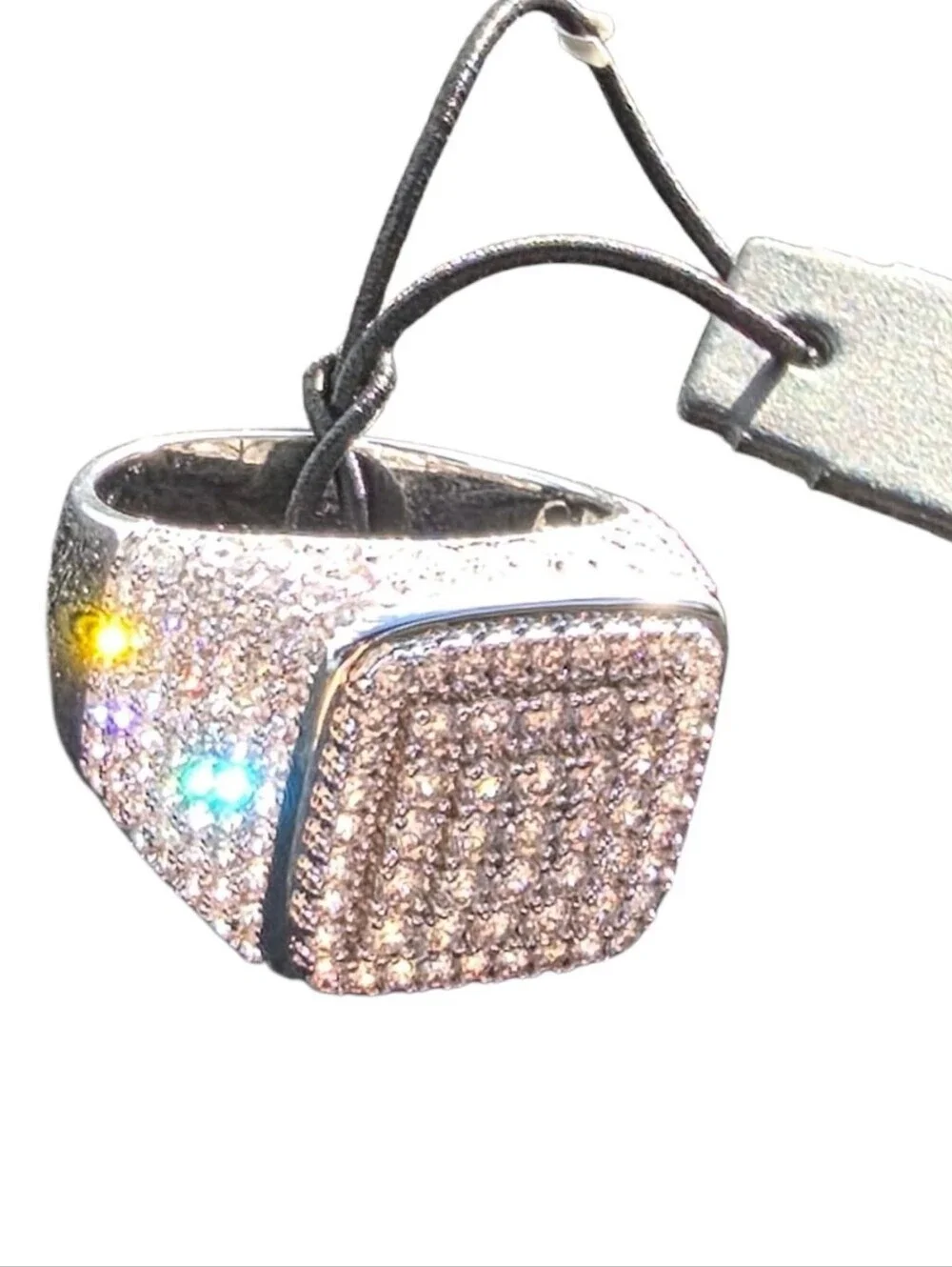 New Cubic Zirconia / Stainless Steel Ring Size 11